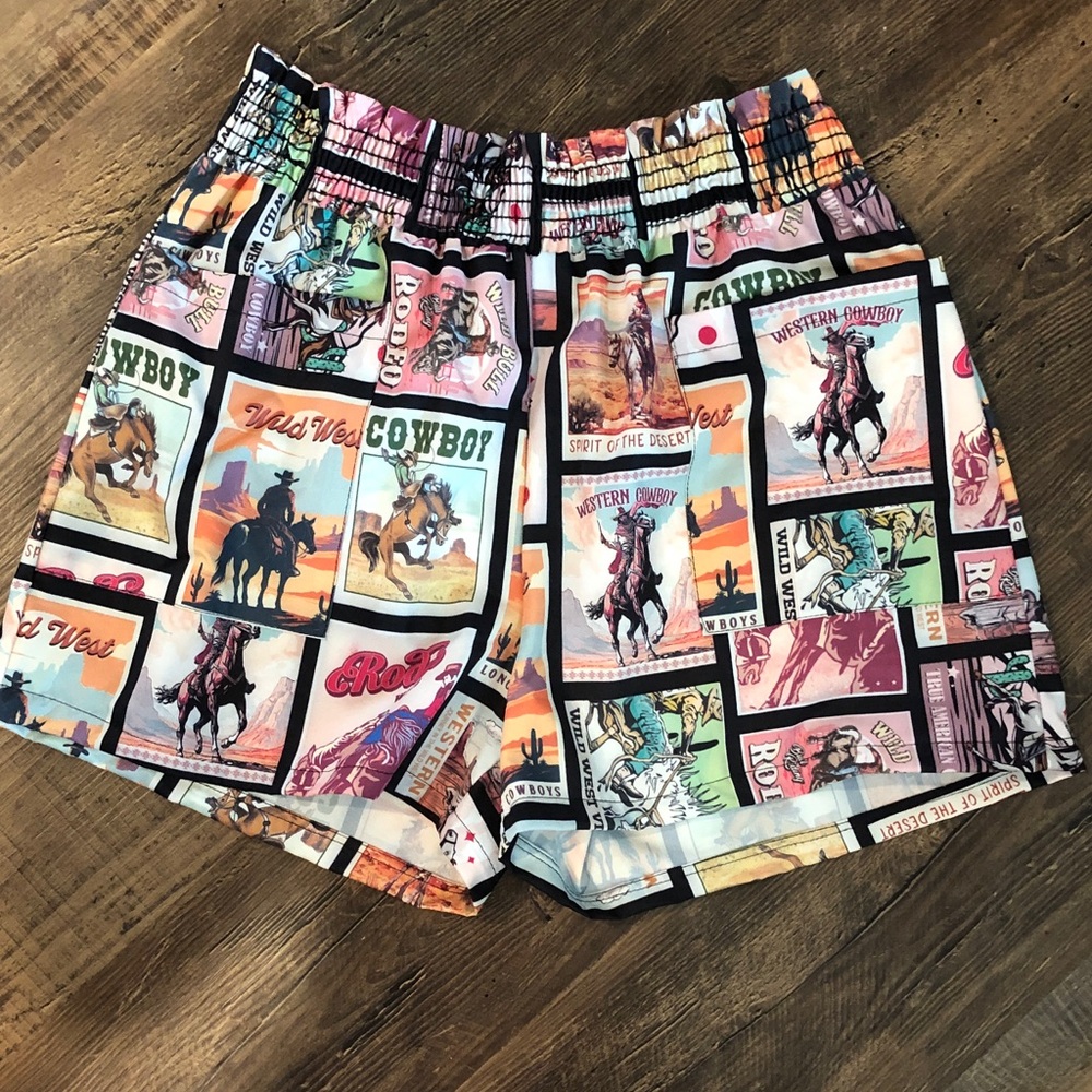Western Cowboy Multicolor Women’s  Casual Shorts
